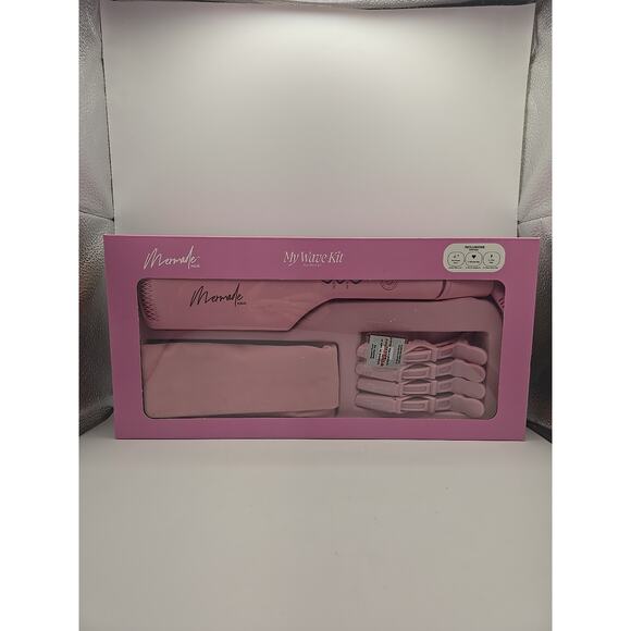 Mermade My Wave Pink Double Waver 4 Grip Clips Pink Bag Hair Styling Kit NEW - Picture 1 of 4